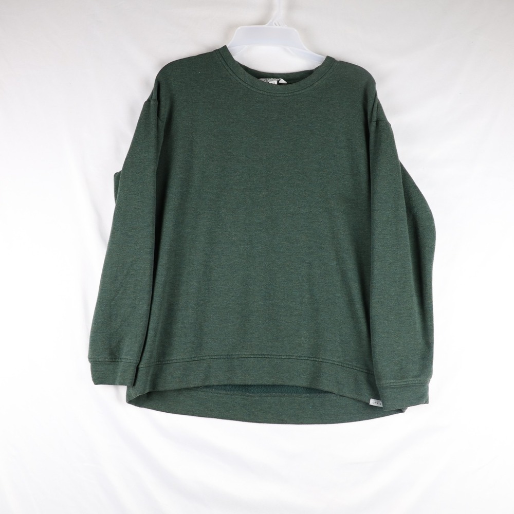 Orvis Pullover Sweater Mens Medium Green Classic Collection Modal Blend Crewneck